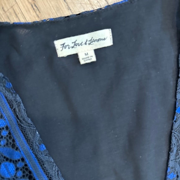 For love & lemons Lyla navy black lace dress - Picture 4 of 4